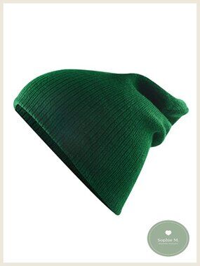 Knit Beanie Hat for Baby Toddler Kids Slouchy Ribbed Winter Cap
